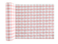 Rózsaszín kockás asztali futó dekoráció - 26 cm x 3 m - 1 db.