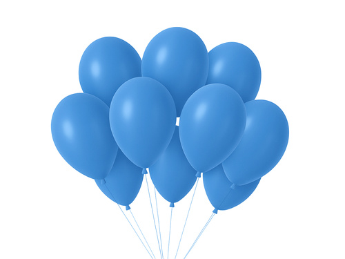 Pasztell kék latex lufi - 10 db.