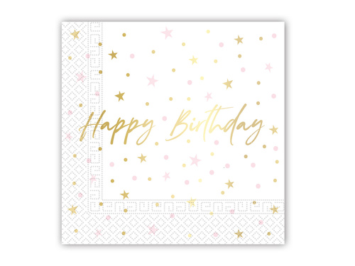 Boldog születésnapot szalvéták - 33 cm - 20 db.