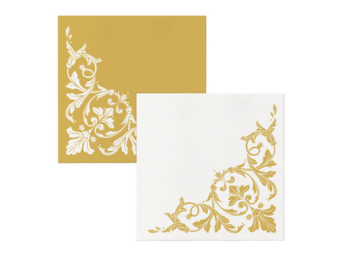 Arany bazsarózsa szalvéták - 40 cm - 12 db.