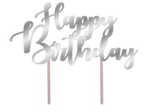 Boldog születésnapot papír tortadísz - 20 cm
