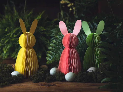 Akasztós rózsaszínű dísz Bunny rózsaszín - 30 cm - 1 db.