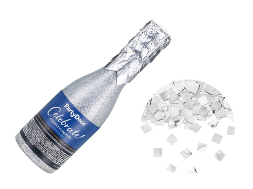 Pezsgősüveg lövőcső ezüst - 20,5cm - 1 db.