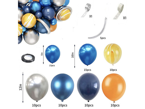 Zestaw balonów do girlandy Kosmos - 85 szt.