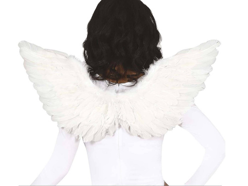 Fehér angyalszárnyak tollakkal - 62 cm - 1 db.