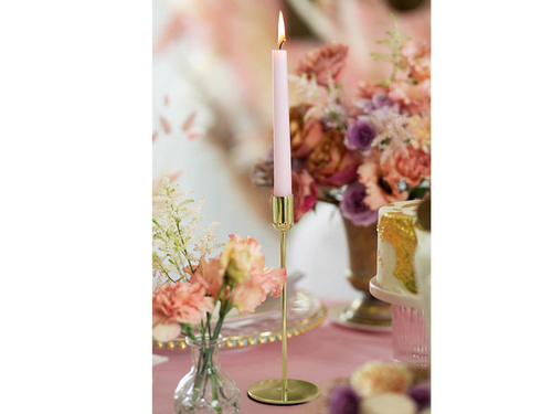 Arany fém gyertyatartó - 22 cm - 1 db.
