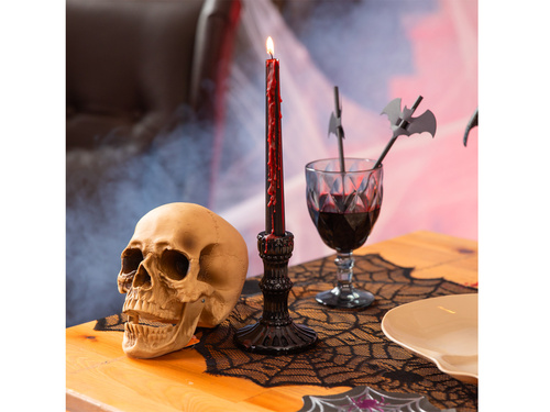 Halloween denevér szívószál - 20 cm - 12 db.