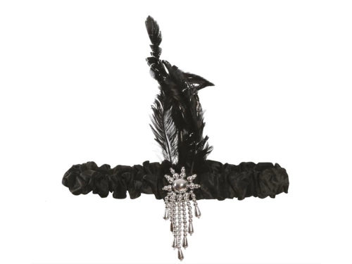 Retro tollas fejpánt fekete - 1 db.