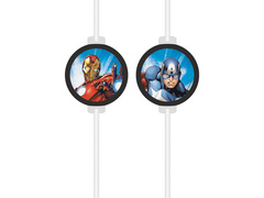 Bosszúállók születésnapi szívószálak - 4 db.