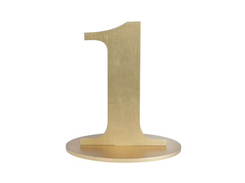 Egyes számú arany asztali dekoráció - 1 db.