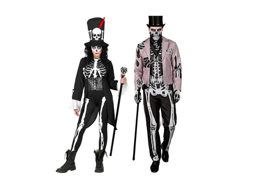 Összecsukható csontváz bot mozgatható szemmel - 110 cm