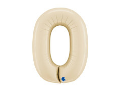 0 szatén krémszínű fólialufi - 26" - 1 db.