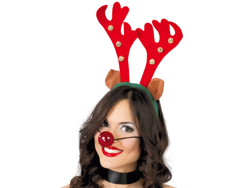 Rénszarvas szarvszalag csengettyűvel - 1 db.