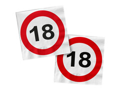 Tiltás tábla 18 szalvéta - 33 cm - 20 db.