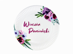 Papírtányérok lánybúcsúhoz - 18 cm - 6 db.