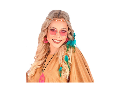 Türkiz indián fejpánt tollakkal