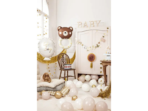 Csörgős mackó fólialufi - 45 x 67 cm - 1 db.