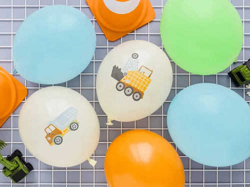 Készlet latex lufi Construction - 30 cm - 6 db.