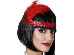 Retro piros tollas fejpánt - 1 db.