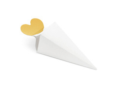 Szív alakú kúp alakú vendégdobozok - 6 db.