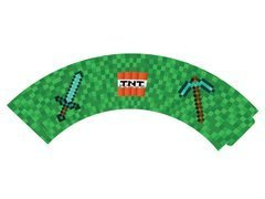 Pixel cupcake tokok - 6 db.