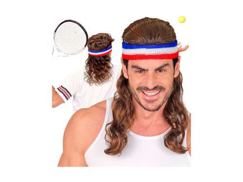 Kék, fehér és piros haj sport karszalag