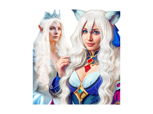 Fehér Dream Hair paróka spirális fürtökkel