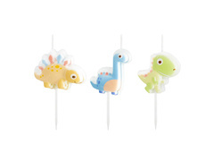 Dinoszauruszok piknik gyertyák - 3 db.