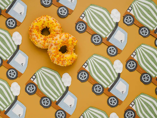 Beton teherautó születésnapi szalvéta - 16 x 13 cm - 20 db.