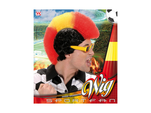 Piros, sárga és piros fan paróka - Spanyolország