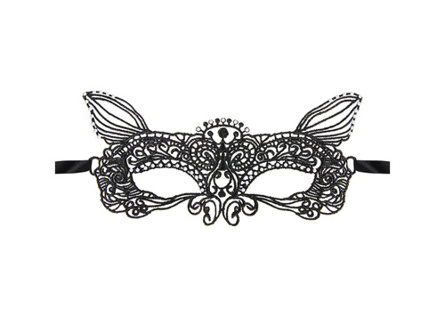 Csipke farkas maszk fekete - 1 db.