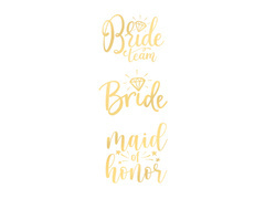 Mosható női esti arany tetoválás - 13 db.