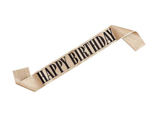Boldog születésnapot arany szíj - 1 db.