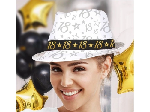 Fehér kalap 18. születésnapra - 1 db.