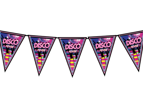 Disco Fever zászló banner - 300 cm - 1 db.