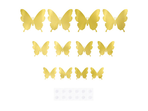 Arany pillangó matricák - 12 db.