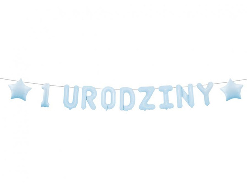 Kék papírfüzér - 150 cm - 1 db.