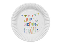Boldog születésnapot papírtányér - 23 cm - 8 db.