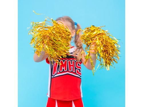 Fémszínű arany pomponok - 2 db.