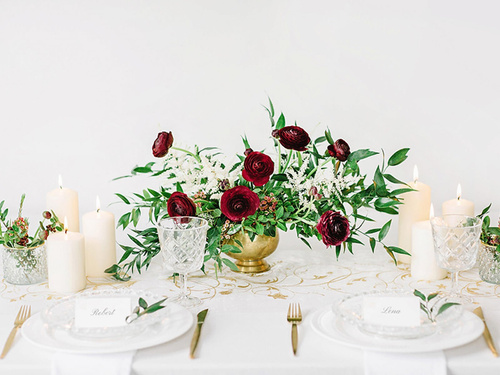 Organza ekrü színű, arany nyomattal - 36 cm x 9 m.