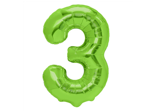 Fólia lufi zöld 3-as szám - 100 cm - 1 db.