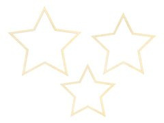 Fából készült medálok Csillagok - 3 db.