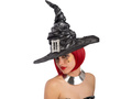 Boszorkánysapka szürke Halloweenre - 1 db.