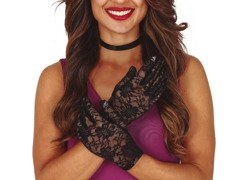 Fekete csipkés kesztyű