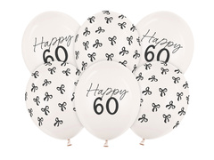 Latex lufik készlet 60. születésnapra - 30 cm - 6 db.