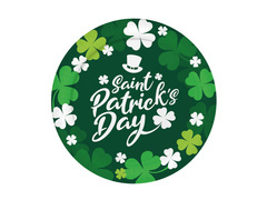 Szent Patrik-napi papírtányérok - 23 cm - 6 db.