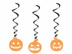 Függő dekoráció Halloween tökök - 3 db.
