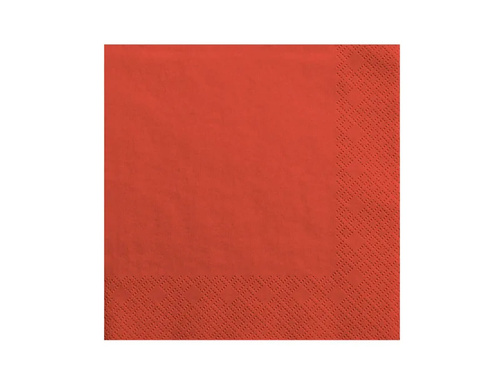Piros papírszalvéta - 33 cm - 20 db.