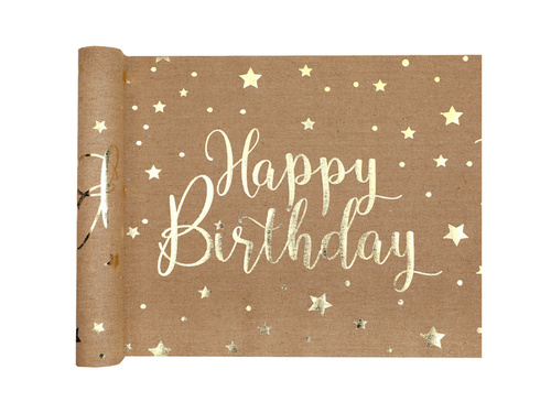 Boldog születésnapot kraft futó - 28 cm x 3 m - 1 db.