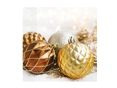 Karácsonyi szalvéta Bombki - 33 cm - 20 db.